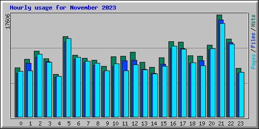 Hourly usage for November 2023