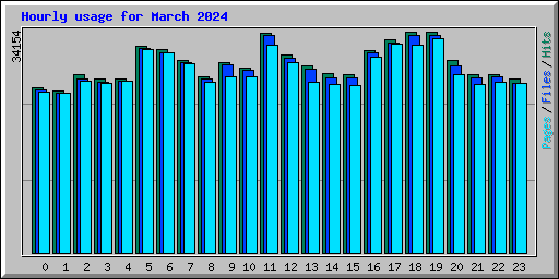 Hourly usage for March 2024