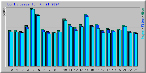 Hourly usage for April 2024