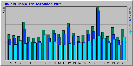 Hourly usage for September 2025